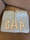 New Gap Girl Fleece Zippered Hoodie in Color Light Blue, Size XXL (14-16). — photo 1