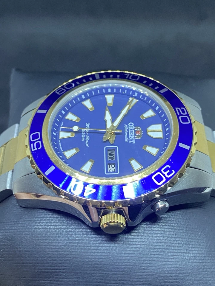 Orient Mako Automatic Blue Dial Excellent condition 200 water resistant - Image 4 of 4