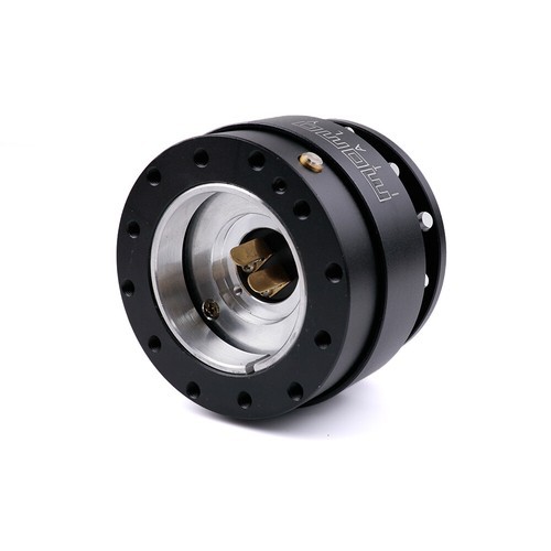 MOMO Full Black Steering Wheel Quick Release Hub Adapter Snap Boss Kit