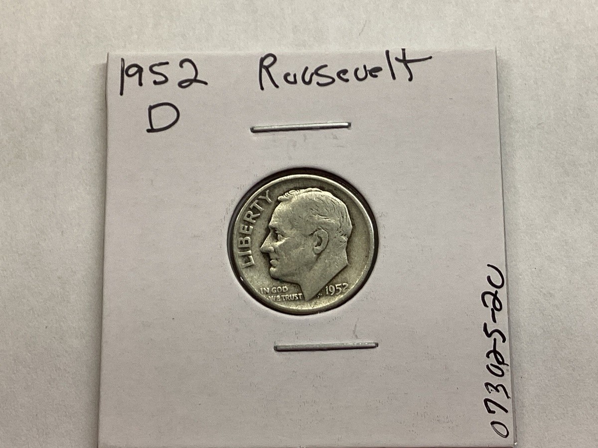 1952-D Roosevelt Silver Dime from Denver Mint-073025-20 | eBay