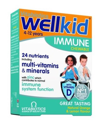 Vitamin-, Mineralstoff- und Omega-3-Komplex für das Immunsystem von Kindern WELLKID IMMUN