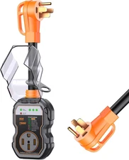 RV Surge Protectors 50 Amp, 15000 Joules RV Circuit Analyzer, IP68 Surge Voltage