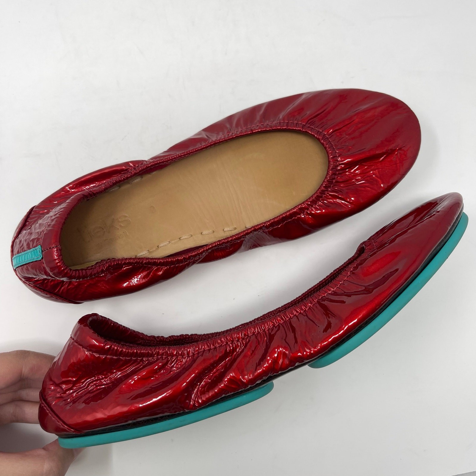 Tieks Red Diamond Patent Leather Flats RARE (Size 9) image 5
