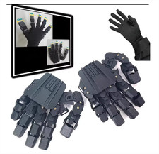 Cyberpunk Mechanical Wearable Hand Armor Halloween Prop Gloves Cosplay Xmas Gift