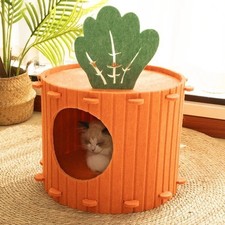 Cat Cave for Indoor Cats, Felt Cat Bed Cave for Large Cats up to 10 Lbs NEW