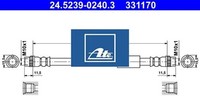 ATE 24.5239-0240.3 Bremsschlauch Hinterachse Hinten
