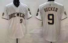 Collection Bob Uecker #9 Men Baseball Jersey reprint G123E