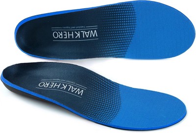 Plantar Fasciitis Relief - Arch Mens 12 - 12 1/2 | Womens 14 - 14 1/2, Blue 