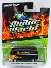 GreenLight 1965 Volkswagen Panel Van Flames Motor World Series 17 1:64 Diecast