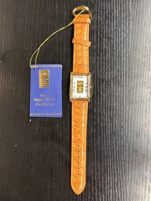 Stauer G-31404GS Swiss Credit Suisse 1 Gram Gold Ingot Watch