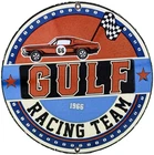 VINTAGE GULF GASOLINE PORCELAIN SIGN GENERAL STORE GAS STATION MOTOR OIL PUMP