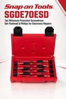 Snap On Tools 7pc Miniature Precision Screwdriver Set for Electric Fix SGDE70ESD