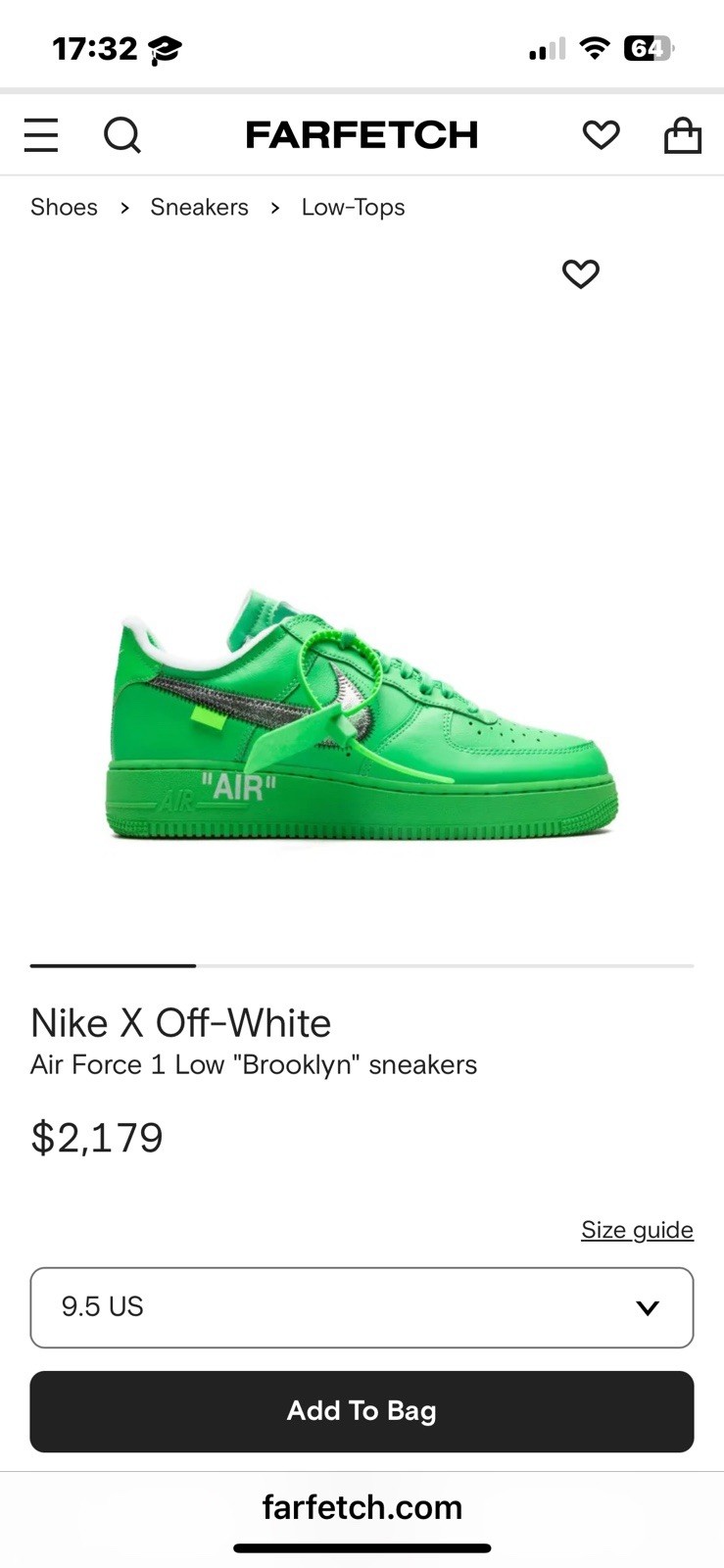OFF WHITE X NIKE Nike X Off White Brooklyns Air Force 1 SOLO RITIRO