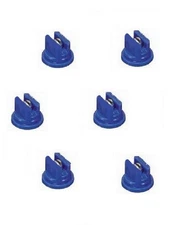 Pack of 6 - TeeJet Flat Spray Tips Blue 110° Polymer w/ SS Insert Visiflo