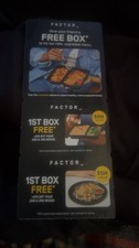 Factor 75 meals. 1st box free (8 free meals worth up to $104 value). unused