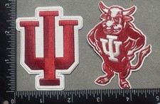 Set of 2 Indiana University Hoosiers Iron On Patches Football