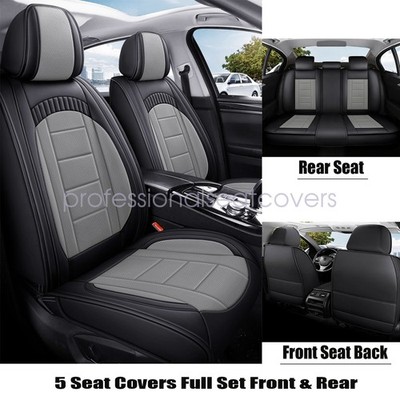 Fits Lincoln Nautilus Car 5-Seat Covers PU Leather Front & Rear 5-Sits Full Set