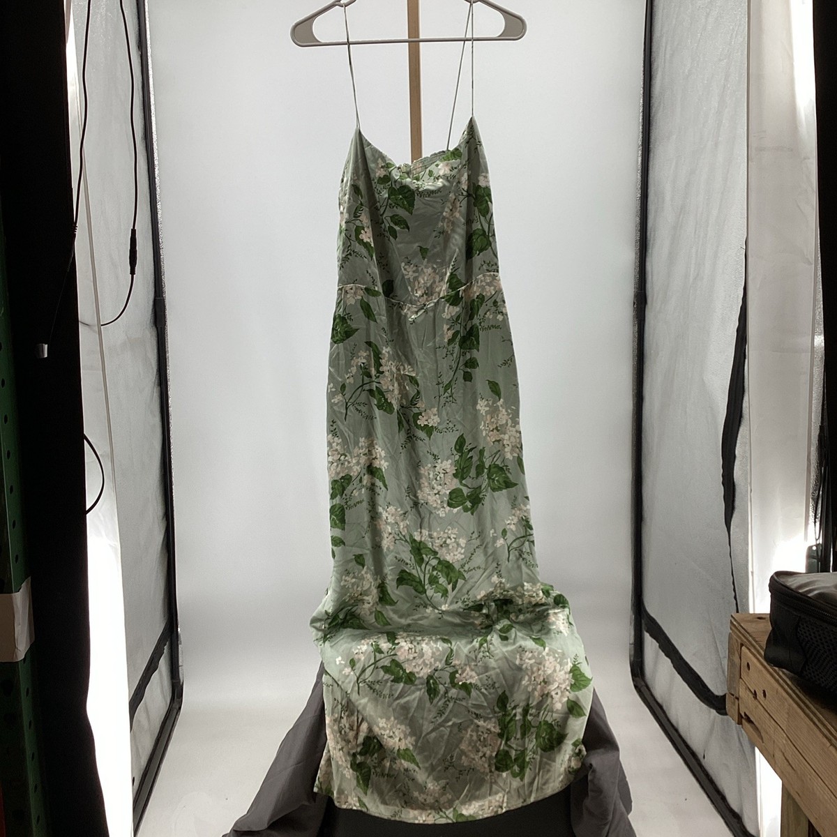 565. Reformation Women's Frankie Silk Dress in Green Size 12 Imperfect &  NWT | eBay