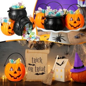 Cool Style, Witch Hat Broom, 12 Pcs Halloween Mini Cauldron Set