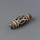 Indo-Tibetan Phum Dzi Bead with Rare Motif