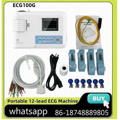 1-Channel 12-Lead Digital EKG Machine - Medical ECG100G Electrocardiograph