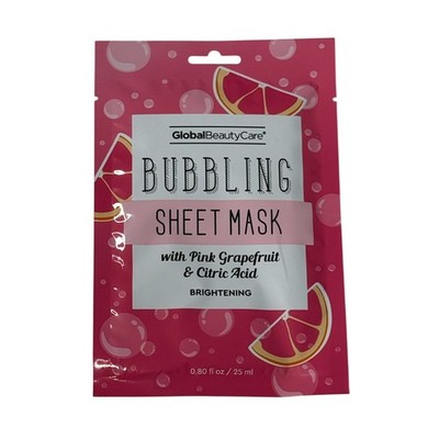 Global Beauty Care Bubbling Sheet Mask Pink Grapefruit Brightening