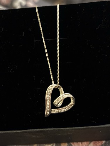 Hallmark Silver Necklace With Heart Pendant - Picture 1 of 3
