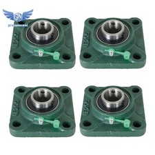 4Piece UCF205-16 Solid Base Pillow Block Flange Mounted Bearing 1" Bore 4 Bolt