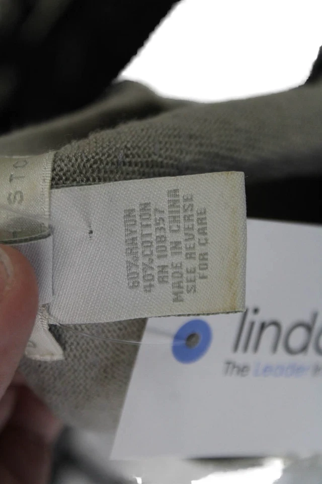 Vestido recto Design History para mujer gris a rayas manga corta cuello redondo talla M Foto 4 de 4