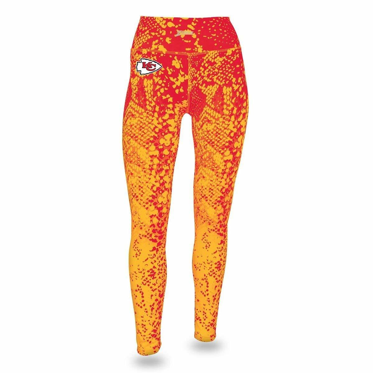 Женские леггинсы Zubaz Kansas City Chiefs NFL с градиентным принтом, Красный/золотой