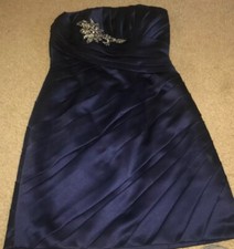 Alexia Designs, Navy Blue-Rhinestones-Size 10-Sleeveless