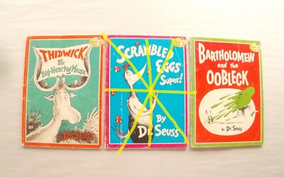 2 DR SEUSS TRADE PB CLASSIC BARTHOLOMEW OOBLECK THIDWICK BIG HEARTED MOOSE