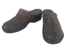 BORN Womens Mules Slip On Shoes SIZE 8/39 M/W Brown Leather B73523 CQE12