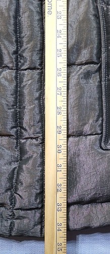 Vintage Comfy Ladies Sz 18 Goose down faux fur Collar belted Metallic Jacket USA - Picture 12 of 16
