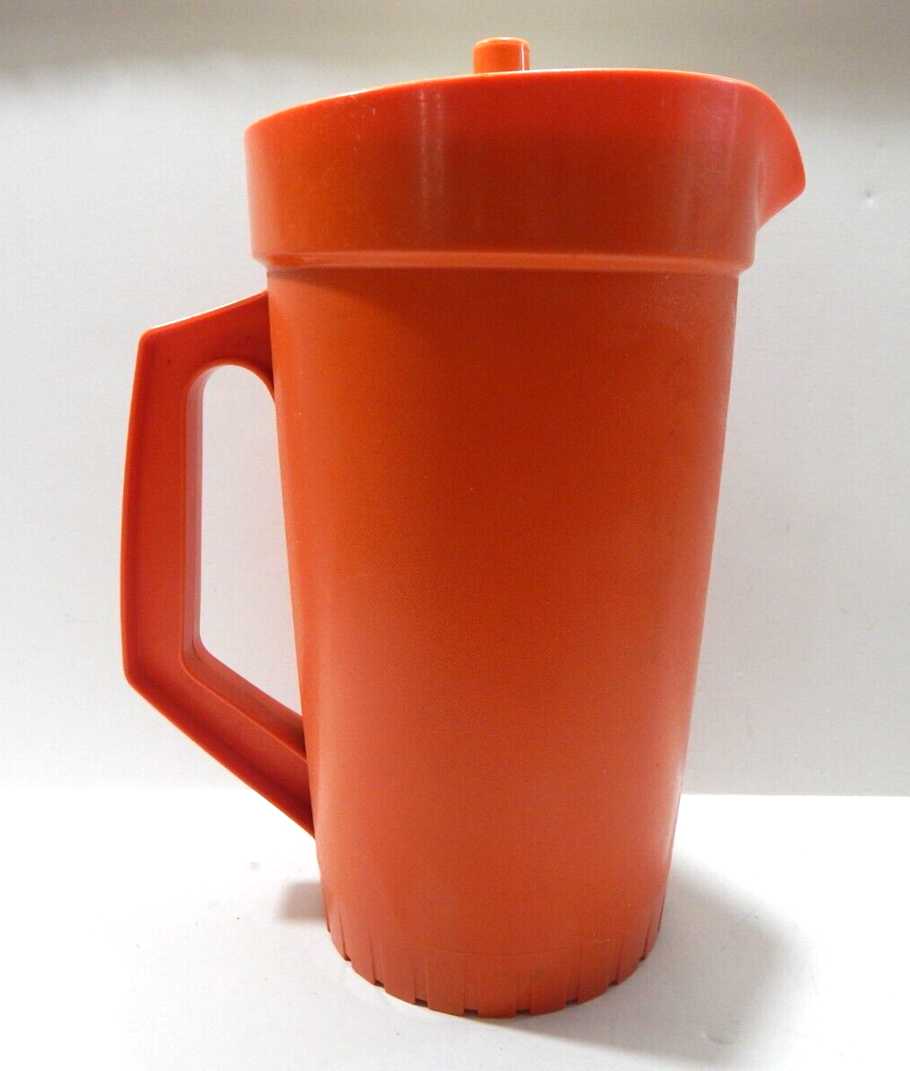 Vintage Tupperware Pitcher 2 QT Harvest Orange 800-4 w/ Lid | eBay