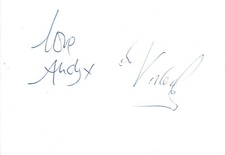 Erasure autographs signed 10x15 cm index card 