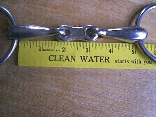 Used SS Korsteel French Link Loose Ring Snaffle Bit 5" Mouth 3" Side Rings - Picture 4 of 6