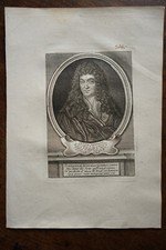 CLAUDE PERRAULT (1613-1688). PORTRAIT. 18th century ENGRAVING.