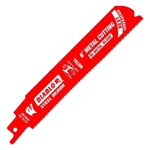 DIABLO 6 in. 14/18 TPI Steel Demon Bi-Metal Reciprocating Saw Blades for Medium