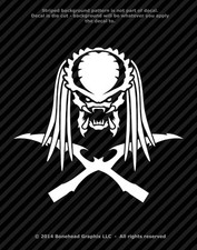 Predator Inspired Face With Blades Xl Vinyl Decal Window Sticker - 25 Colors Predator Inspired Face With Blades Xl Vinyl Decal Window Sticker - 25 Colors