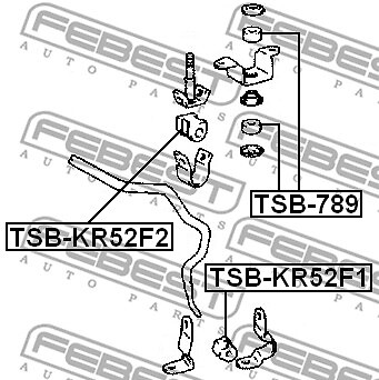TSB-KR52F2 FEBEST Stabiliser Mounting for TOYOTA
