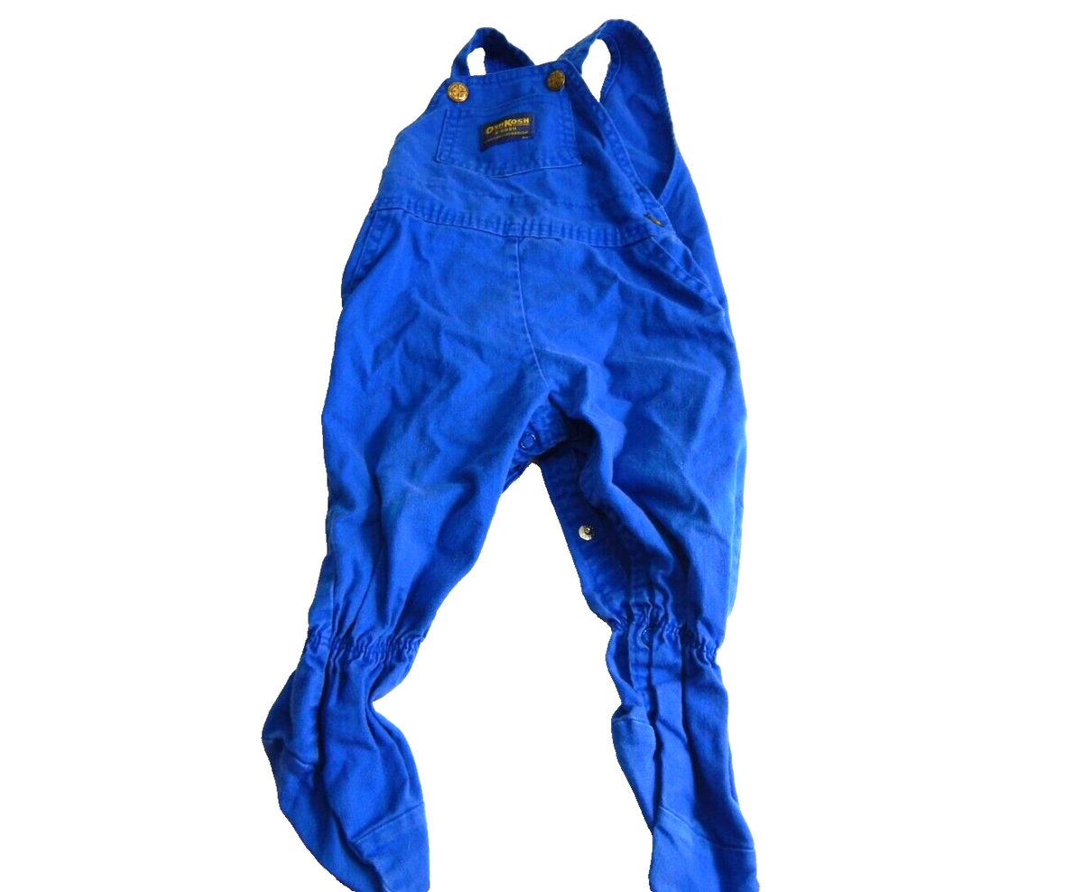 Vintage Oshkosh B'gosh Footed Overalls Blue 80's 90's No Size See
