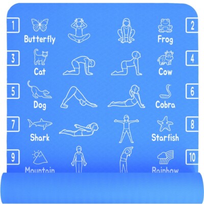 KINDER YOGAMATTE von PLYOPIC | Rutschfeste Öko-TPE Matte für Kleinkinder, Kinder von 0-12 Jahren