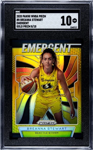 2020 Panini Prizm WNBA Breanna Stewart Emergent Gold /10 SGC 10 Gem Mint
