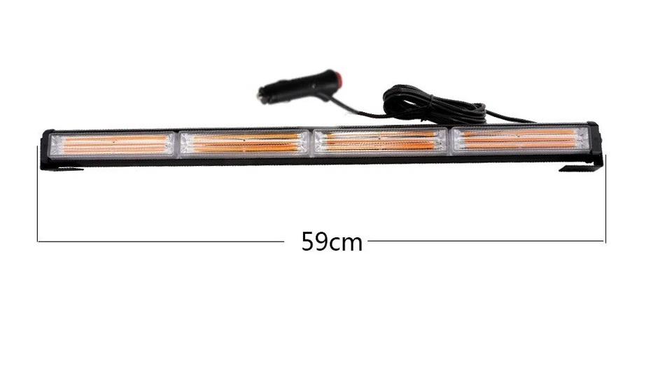 Barre Lumineuse LED 72W 59cm Stroboscopique Gyrophare Urgence Chantier 12V 24V - Photo 2/4