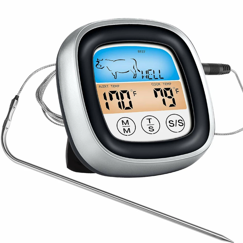 Digital Meat Thermometer,color Instant Read Timer Alarm Cooking Steak Smoker BBQ
