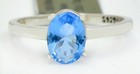 LAB CREATED  1.97 Cts BLUE TOPAZ SOLITAIRE RING .925 Silver -  NEW WITH TAG — photo 1