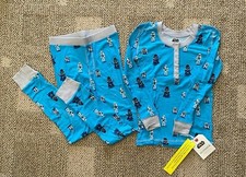 Slumber 2 Piece Long John Pajama Set Blue Star Wars Print Youth Boys Size 10