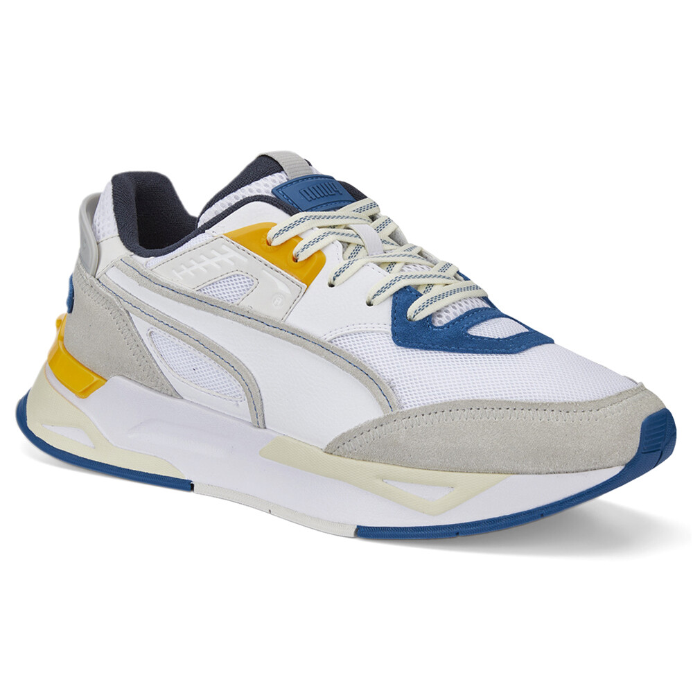 PUMA Mirage Sport Cut Out Lace Up Mens Blue, Yellow Sneakers
