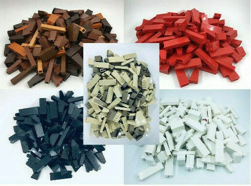 Lego® 100 Säulen Säulenstein tan rot schwarz braun Schrägstein 2453 2454 - Bild 1 von 1